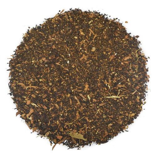 A mix of Nilgiri black tea and eclectic spices make for a delicious chai!